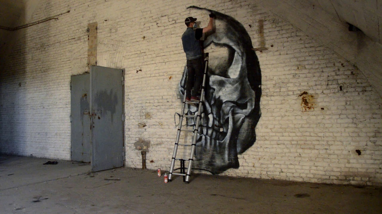 Plotbot Ken meets Vegan Flava (Urban Art in former abandoned WWII Nazi Factory near Berlin)