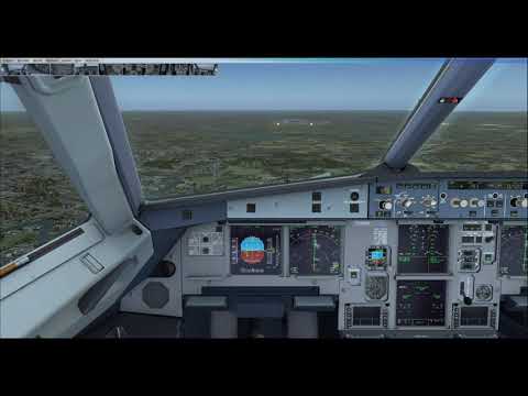 A320 crosswind landing in EGLL- FSX 4K (my first landing)