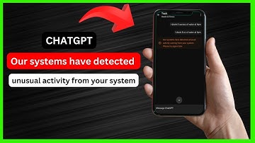 Our systems have detected unusual activity from your system on Chatgpt (Quick fix)