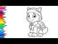 Everest From Paw Patrol Drawing, Painting &amp; Coloring For Kids and Toddlers_ Kids Art 