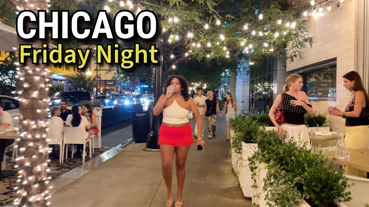 Friday Night In Chicago Summer Walking Tour | July 25, 2025 | 4K 60fps City Sounds