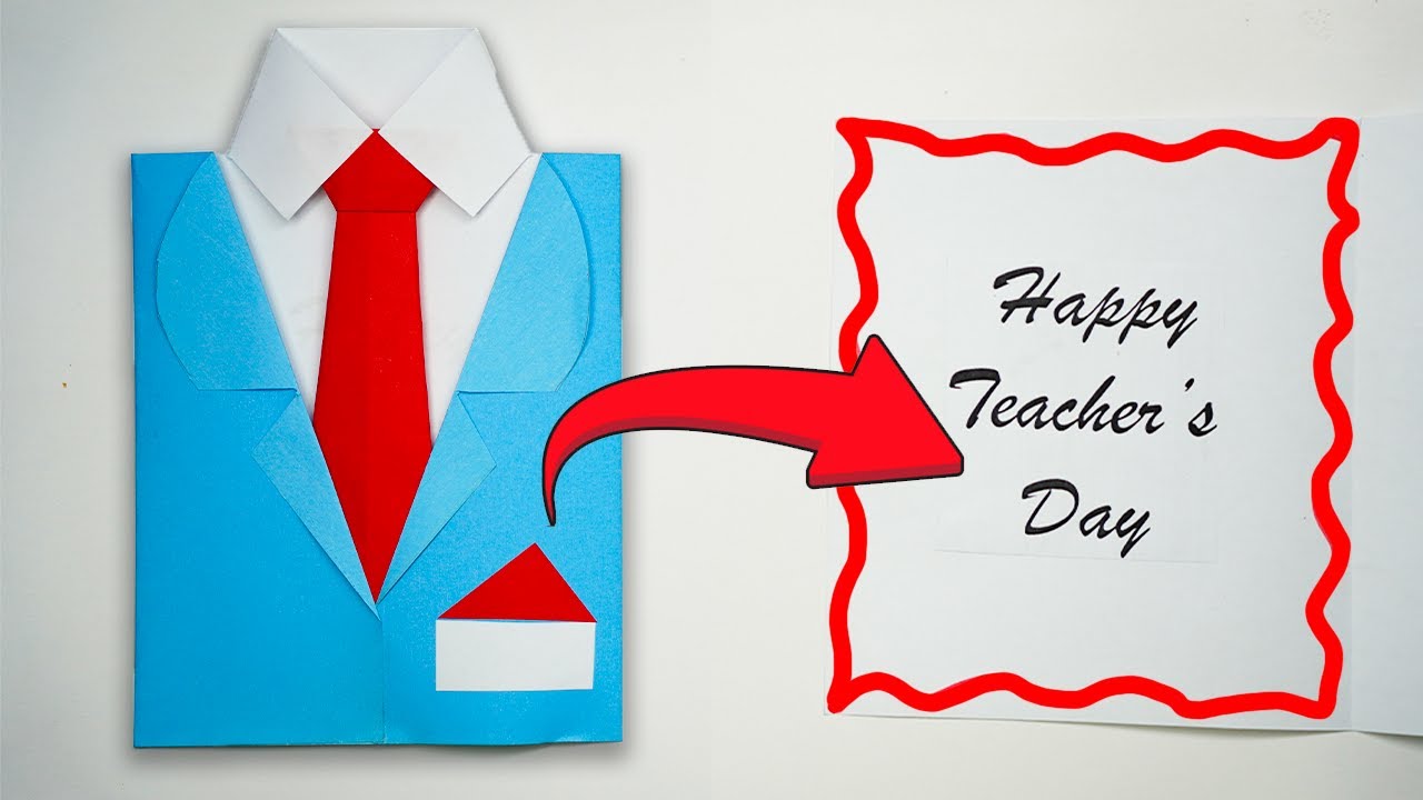 Easy Teacher’s Day Shirt & Tie Card – DIY Handmade Card Tutorial