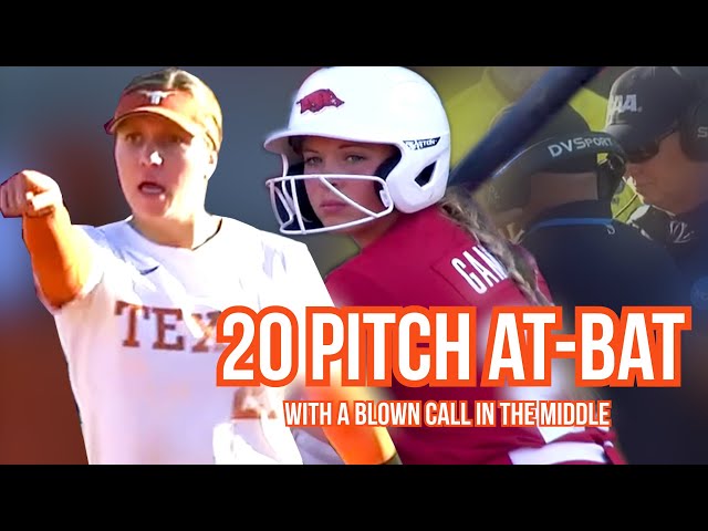 20 pitch at-bat with a blown call in the middle, a breakdown