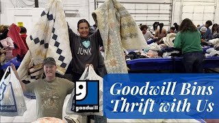 Thrifting At the Goodwill Bins and Organizing Our Hoarder Pile In The Garage  Reselling For Profit