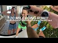 20 mile long run  full week of boston marathon training  bandit running haul