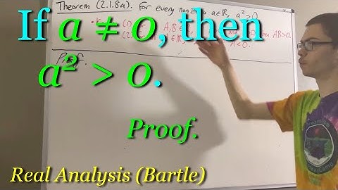 If a ≠ 0 then a^2 ﹥ 0 (Proof) [ILIEKMATHPHYSICS]