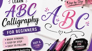 Learn ABC Calligraphy for Beginners ✨ | Easy Letter Writing Practice