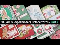 Spellbinders 10 cards - 1 Kit, October 2020 part 2 of 2