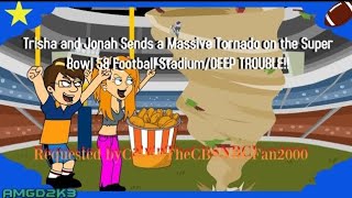 Trisha And Jonah Send A Mive Tornado On The Super Bowl 58 Football Stadiumdeep Trouble Ru