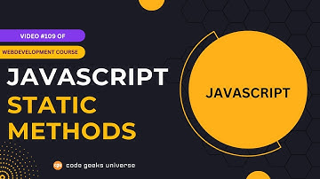 JavaScript Classes: How to Use Static Methods 🚀  | Web Development Tutorial #109