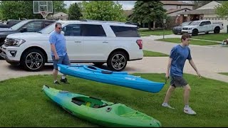 Kayak storage; how we do it (Field and Stream, Sun Dolphin)