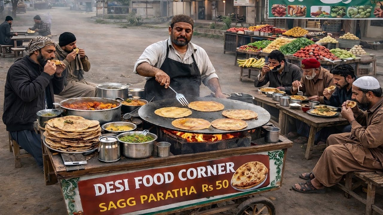 MOST SATISFYING STREET FOOD BREAKFAST 😍 | BUDGET FRIENDLY STREET NASHTA IN 🇵🇰 #pakistanistreetfood