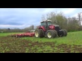 Versatile 280 Tractor pulling a 30 foot Kuhn Krause Disk and J&M soil conditioner