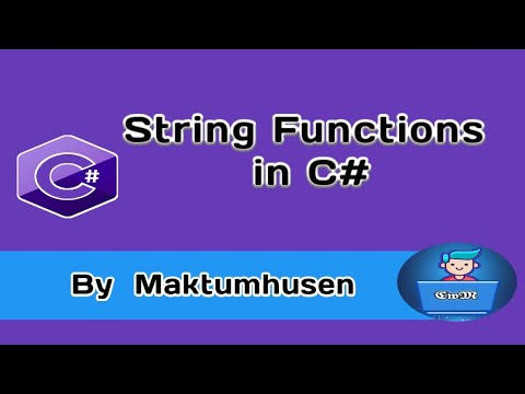 String Functions in C# - YouTube