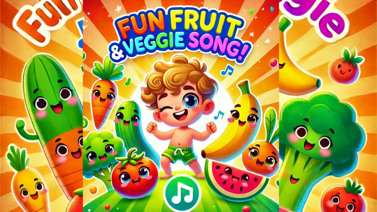 Fun Fruits & Veggies Song, Nursery Rhyme