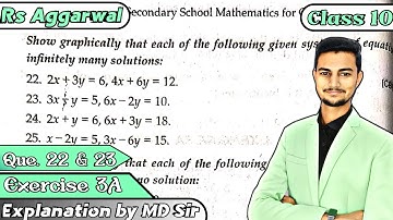 Ex 3A Q22 & Q23 Rs Aggarwal Class 10 |Linear Equation in 2 Variable| Chapter 3 | CBSE 2023 | MD Sir
