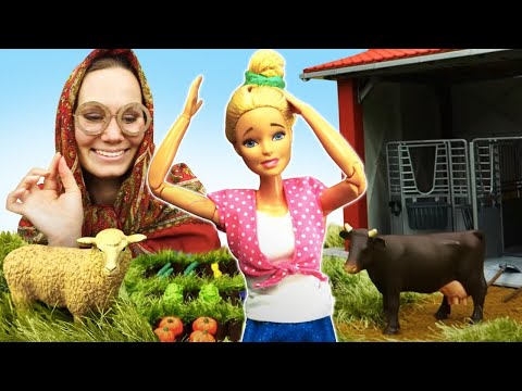 видео: Видео про куклы и игры для девочек. Баба Маня и Кукла Бабри уехали в деревню и не скучают!