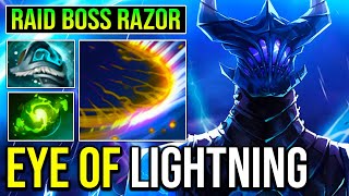 Insane Raid Boss Razor Shivas Refresher 100% Run Down All Dota 2