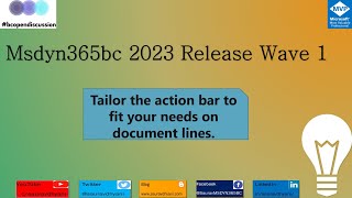 Customizing the Action Bar on Document Lines for Enhanced Efficiency