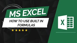 How to open & How to Use built in formulas | Micro Soft Excel 2016 in Hindi / Urdu screenshot 1