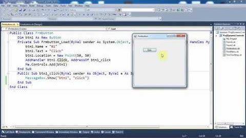 VB.NET Tutorials - Add Button Control Dynamically at Runtime | Example | Practical | English- Part 1