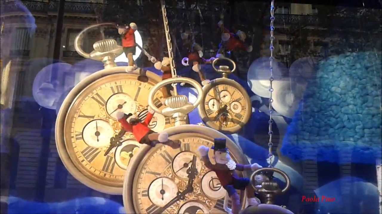 galeries lafayette vetrine animate natale 2013 holly jolly christmas michael buble