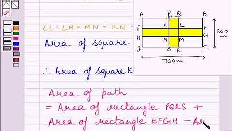 Find Area of Crossroads of Two Rectangular Paths_Maths_Video-7