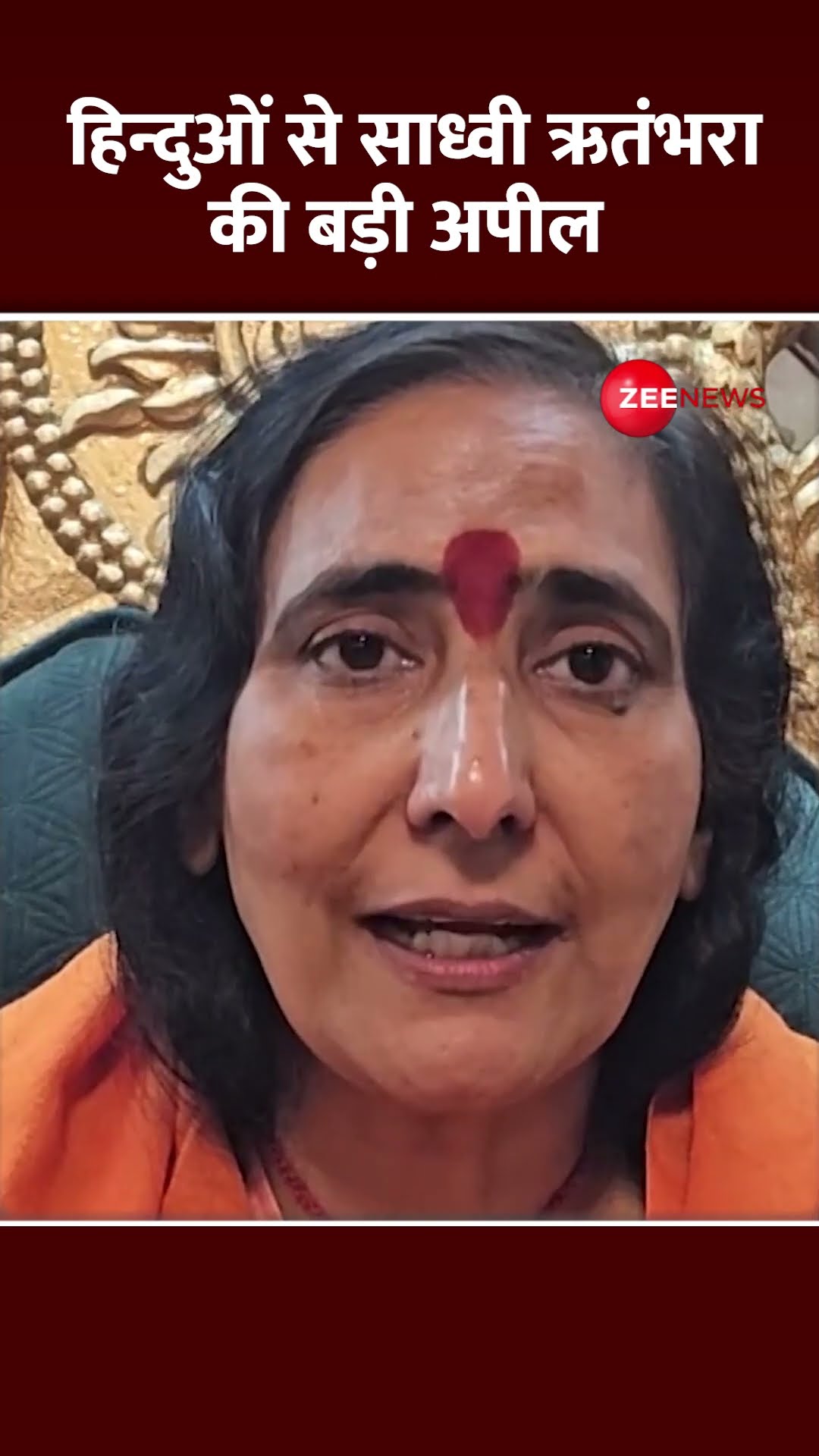 #shorts: हिन्दुओं से साध्वी ऋतंभरा की बड़ी अपील | Sadhvi Ritambhara on Hindus | Bangladesh Crisis