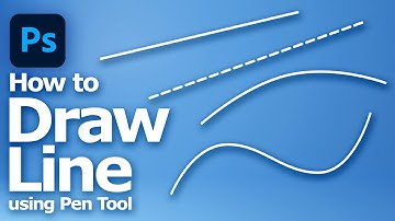 How to draw straight line and curved line in Photoshop using Pen Tool with shortcut