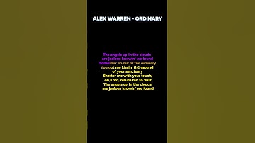 Thumbnail of Alex Warren - Ordinary (Lyrics) #Shorts