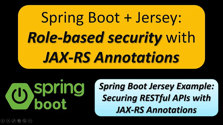 Spring Boot + Jersey - Role-based security with JAX-RS Annotations | Spring Boot Jersey Example