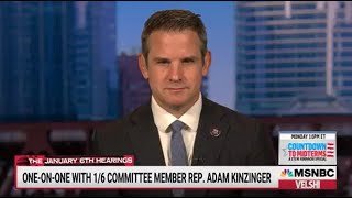 Rep. Kinzinger on MSNBC: Future January 6th Hearings, Potential DOJ Indictments, Threats of Violence