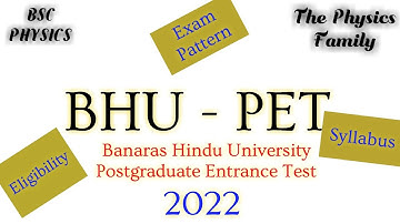 BHU - PET Banaras Hindu University Postgraduate Entrance Test // Syllabus, Eligibility and Exam type