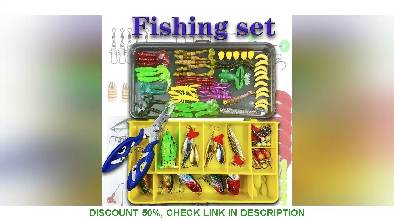 Hard Metal Isca Set com caixa iscas de silicone acessórios Wobbler novos suprimentos de pesca tudo p