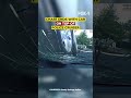Chase ends with car on top of police