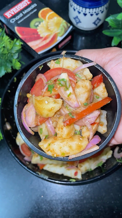 Simple aloo chaat recipe 🌿😋#short  #Shorts