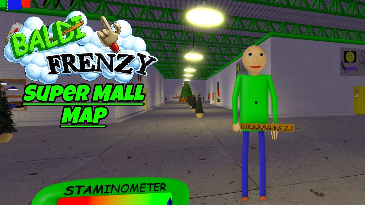 Геймплей на карте Baldi Super Mall - Baldi's Frenzy | Roblox