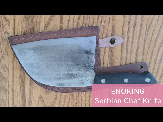 ENOKING Serbian Chef Knife Review  Meat Cleaver Forged Butcher Knife 