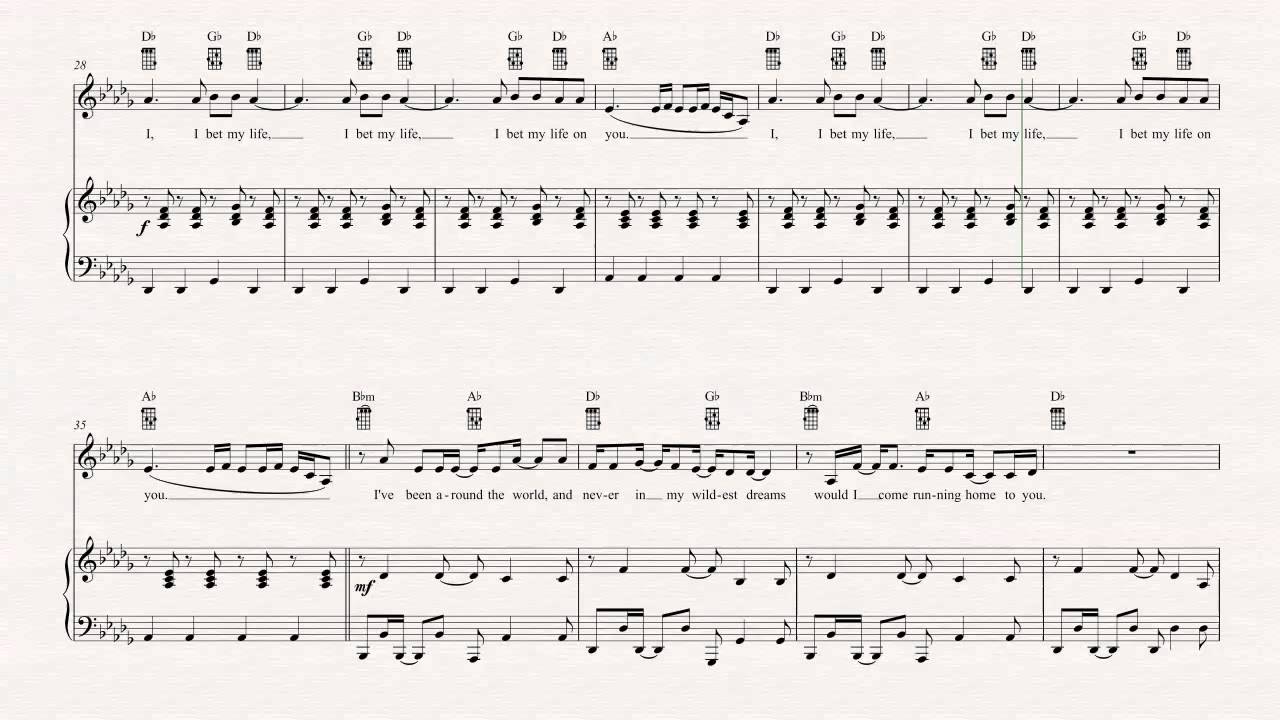 Ukulele I Bet My Life Imagine Dragons Sheet Music, Chords, & Vocals