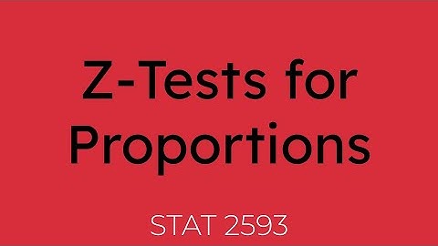 Z-test for Proportions [STAT 2593]