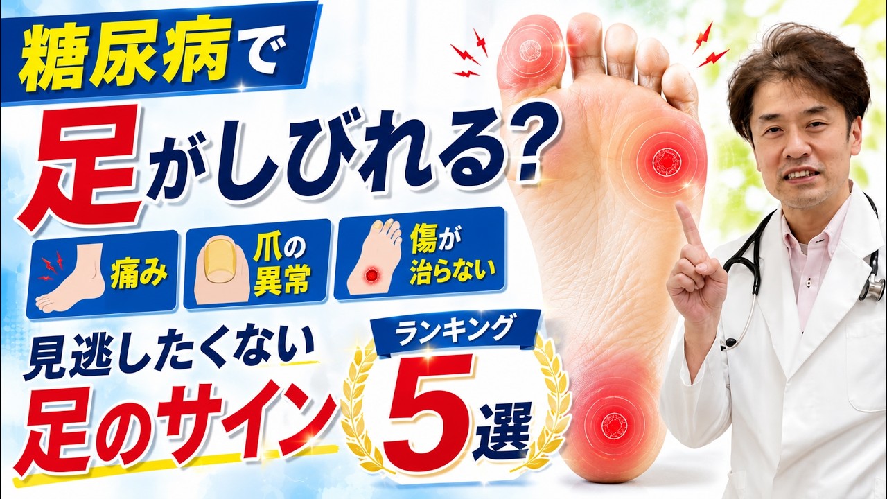 糖尿病で足がしびれる？痛み・爪 ・傷が治らない時の注意点。見逃したくない足のサインランキング5選