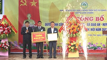 Lễ công bố quyết định công nhận đạt chuẩn Nông thôn mới thôn Ang, xã Giao An năm 2024