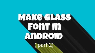 How To Make Glass Font In Android || 2nd Part || Picsart | Chandan Creation