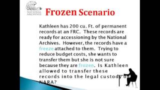 An Explanation of Frozen and Legal Holds as they Pertain to Permanent Records