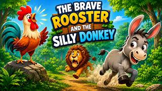 The Brave Rooster & Silly Donkey | Moral Story for Kids