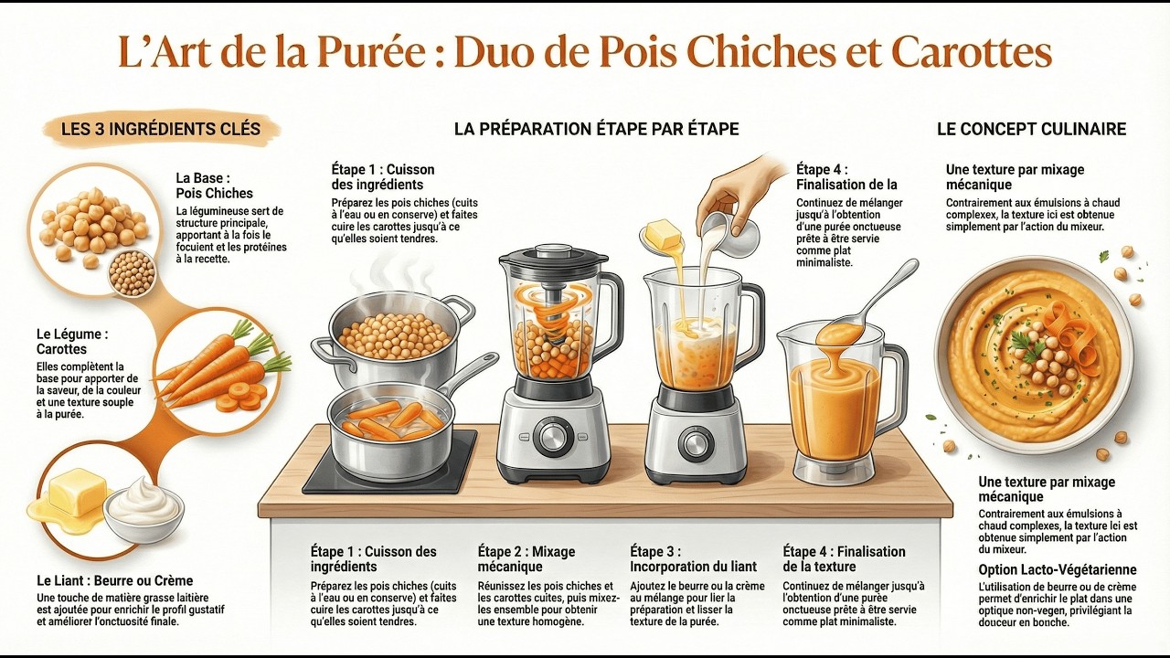 🥕 Purée Pois Chiches & Carottes 🧅 RECETTES 3 INGRÉDIENTS
