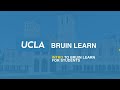 Intro to Bruin Learn for Incoming Students
