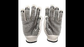 Factory direct sales PVC dotted cotton gloves recycling with 7 gauge