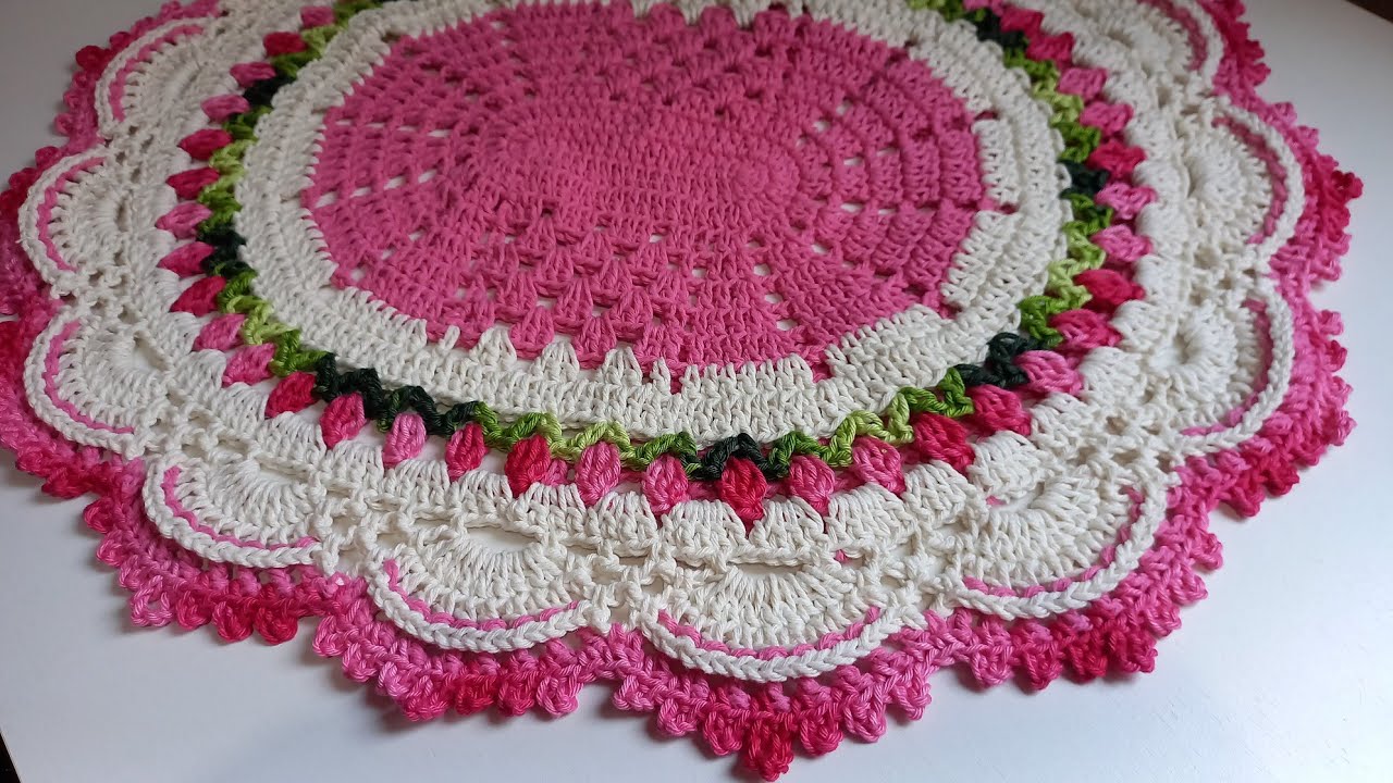 TAMPA DO VASO - OVAL COM TULIPAS 🌷 