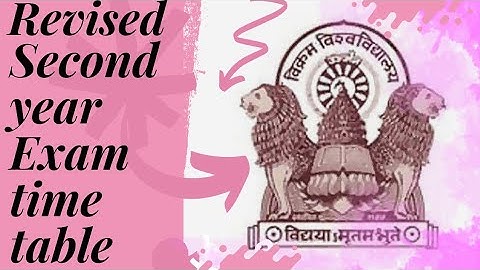 vikram university second year revised exam time table #vikramuniversity #ba #bsc #bca #bcom
